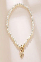 Pearl heart opal necklace detail - Epicplacess