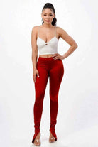 Ruched hem pants studio view - Epicplacess