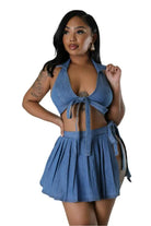 Blue denim mini skirt - Epicplacess