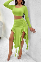 Lasting Memory green sweater skirt set - Epicplacess