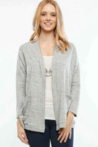 Notched cardigan outfit view - Epicplacess