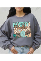 Gray pumpkin fleece graphic sweater - Epicplacess
