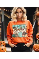 Orange pumpkin fleece sweater - Epicplacess