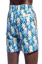 Blue print swim trunks front view - Epicplacess