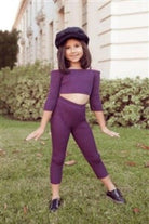 Plum crop top front view - Epicplacess