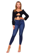 Front-tie crop top outfit view - Epicplacess