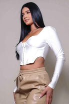 White corset top outfit view - Epicplacess