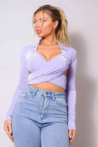 Purple cropped top outfit view - Epicplacess