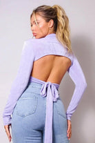 Violet cropped top side view - Epicplacess