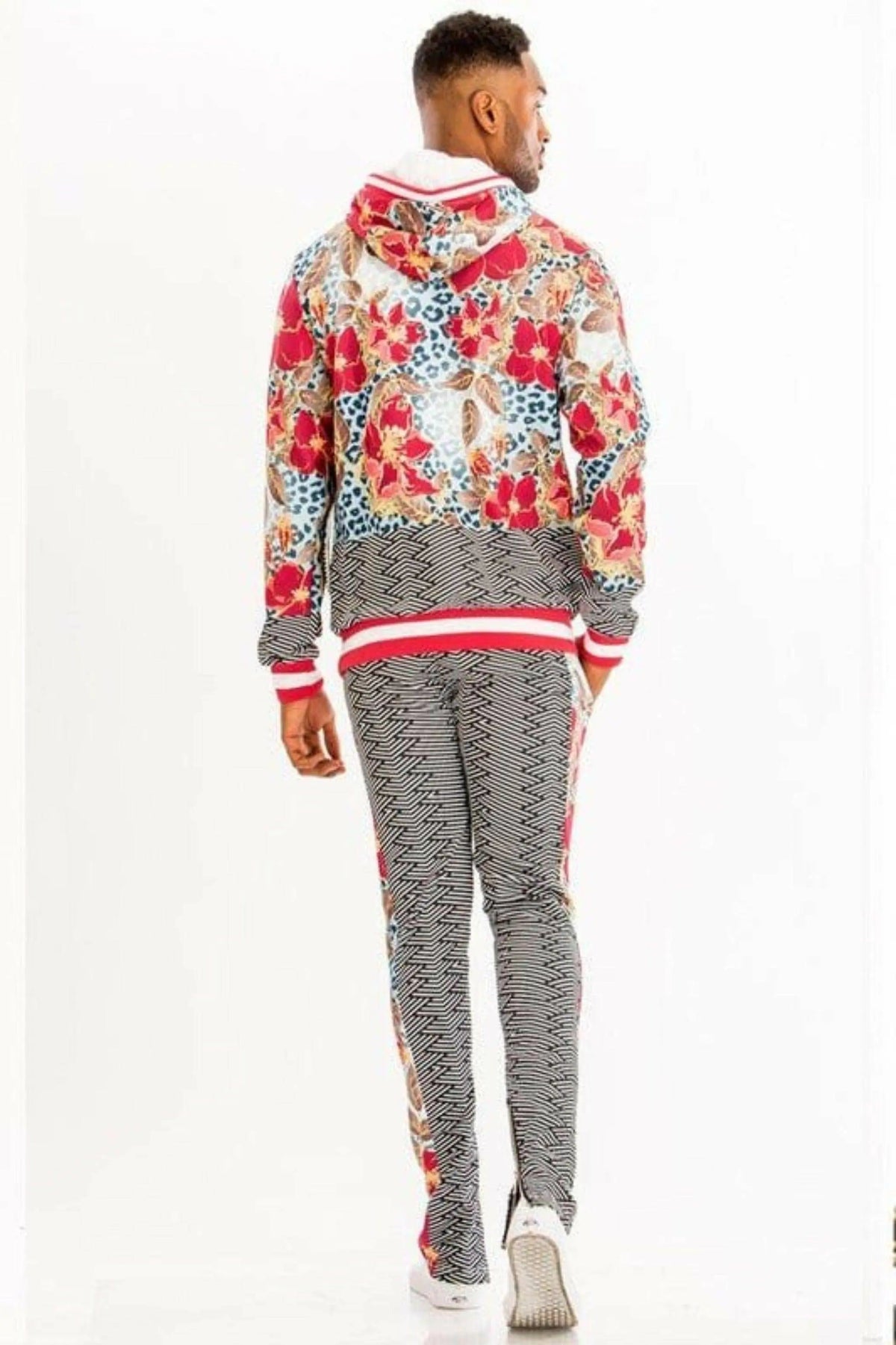 Red print hoodie detail - Epicplacess
