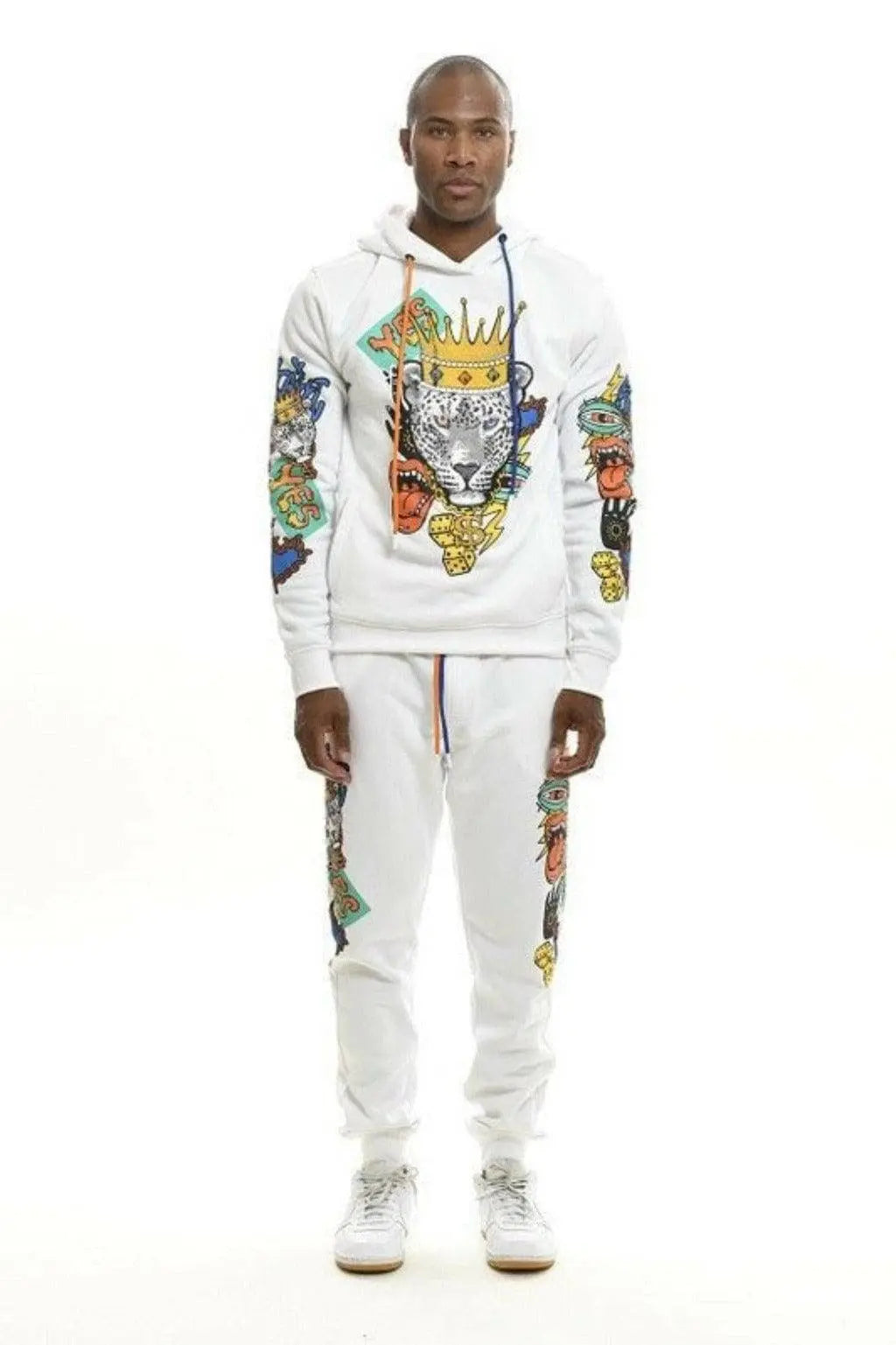 Crown leopard fleece tracksuit - Epicplacess