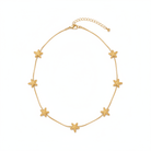Starfish Station Necklace - Gold Full View