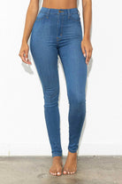 Blue super smoothing stretch skinny jeans - Epicplacess