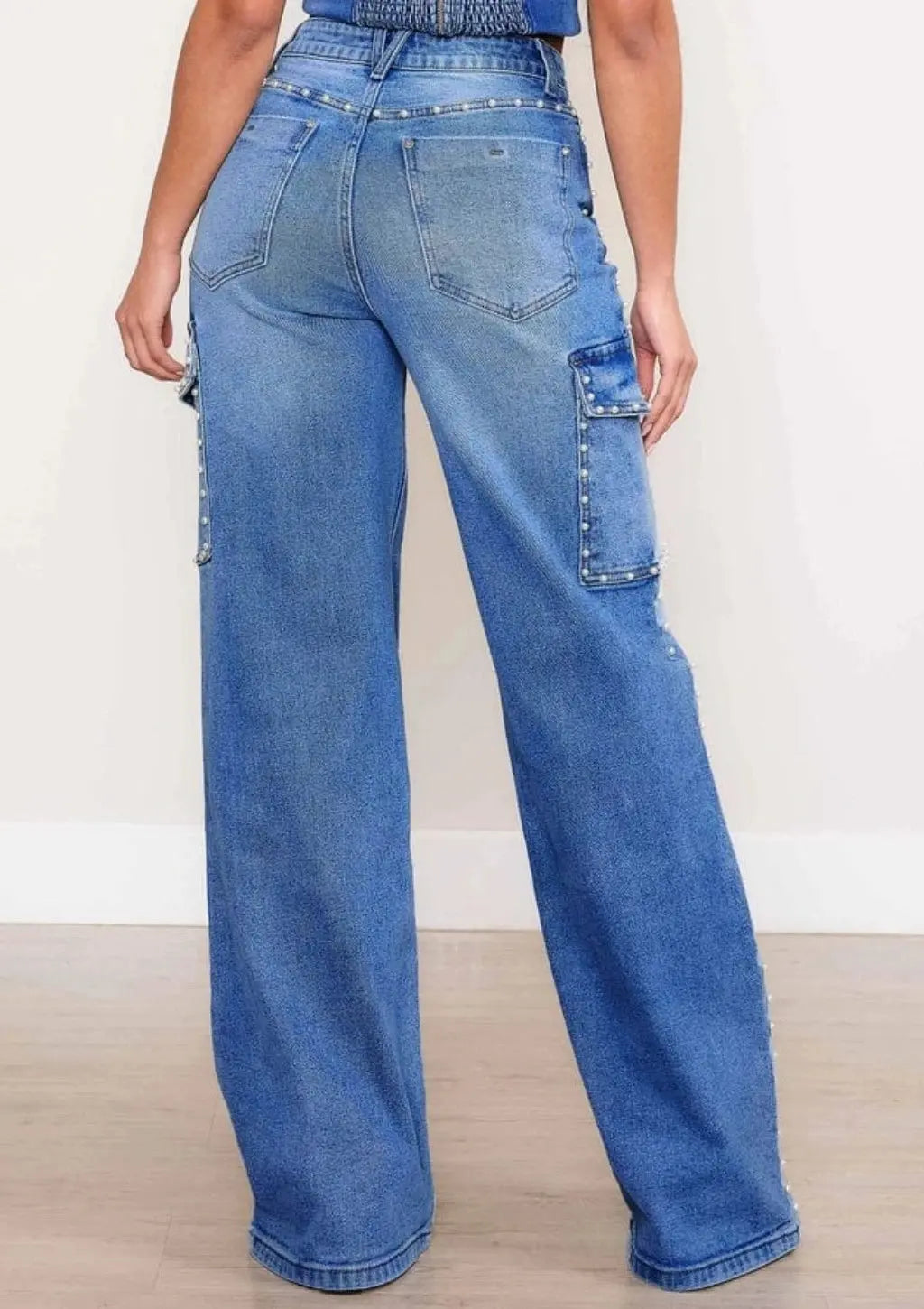 Cargo denim jeans final view - Epicplacess