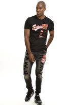 Stacked flare jeans front view - Epicplacess