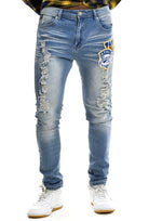 Stacked flare jeans back view - Epicplacess