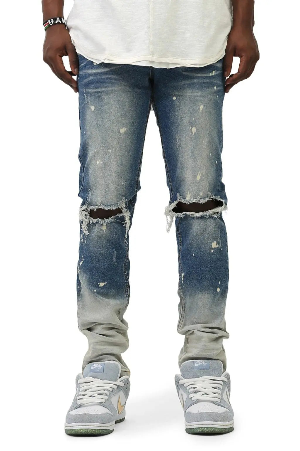 Stacked jeans back view - Epicplacess