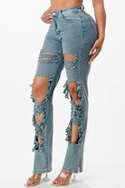 Light wash skinny jeans front view - Epicplacess