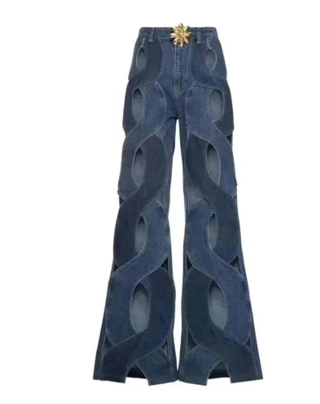 Wide-leg jeans front view - Epicplacess
