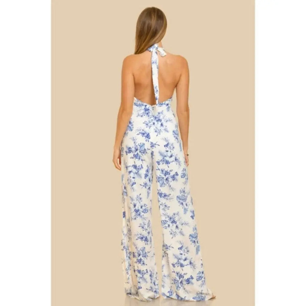 Blue print jumpsuit detail - Epicplacess