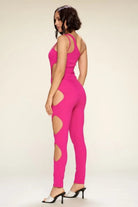 Pink cutout jumpsuit front view - Epicplacess
