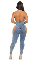 Denim jumpsuit front view - Epicplacess