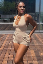 Brown mineral wash jumpsuit - Epicplacess