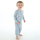 Kids' cat print long sleeve bamboo pajama set – view 4