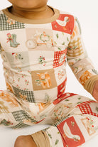 Kids' Country Christmas print long sleeve bamboo pajama set – view 2