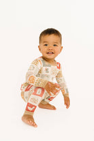 Kids' Country Christmas print long sleeve bamboo pajama set – view 3