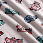 Kids' grey retro car print long sleeve modal pajama set – view 3
