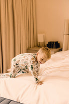 Kids' robot print long sleeve bamboo pajama set