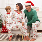 Kids' vintage Santa print long sleeve bamboo Christmas pajama set – view 3