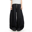 Men's Black American Street-Style Baggy Denim Jeans - front view