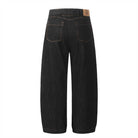 Men's Black Distressed Patchwork Wide-Leg Jeans - view 2