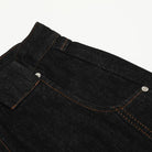 Men's Black Distressed Patchwork Wide-Leg Jeans - view 3