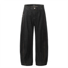 Men's Black Distressed Patchwork Wide-Leg Jeans - view 5