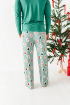 Men's Christmas Stripe Bamboo Lounge Pants in christmas stripe – alternate view
