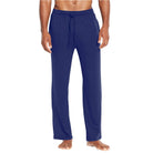 Men's Classic Black Pajama Lounge Pants in black – styled view