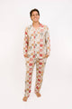 Men's Country Christmas Bamboo Button-Up Pajama Set in country christmas print – front view