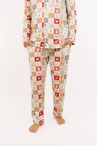 Men's Country Christmas Bamboo Button-Up Pajama Set in country christmas print – alternate view