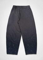 Men's caffe brown washed baggy joggers with flocked gothic graphic