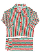 Men's Gingerbread Print Bamboo Lounge Set in gingerbread print – front view