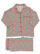 Men's Gingerbread Print Bamboo Lounge Set in gingerbread print – front view