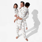 Men's Holy Night Bamboo Button-Up Pajama Set in holy night print – front view