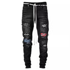 Men's Light Blue Slim-Fit Distressed Denim Jeans - view 4
