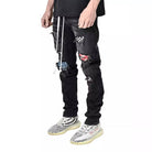 Men's Light Blue Slim-Fit Distressed Denim Jeans - view 6