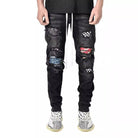 Men's Light Blue Slim-Fit Distressed Denim Jeans - view 7