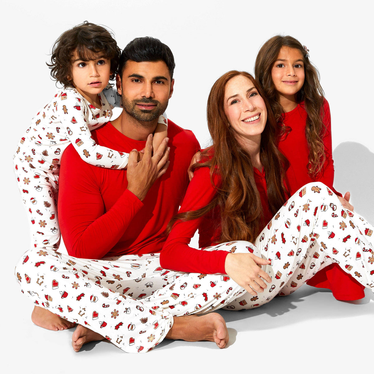 Men's Sugar Cookie Print Bamboo Pajama Set in sugar cookie print – front view