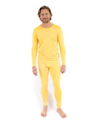 Men's Thermal Pajama Set in red – styled view